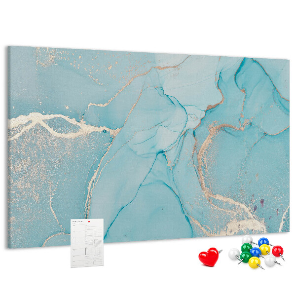 Tableau en liège Motifs de marbre bleu aux veinures délicates