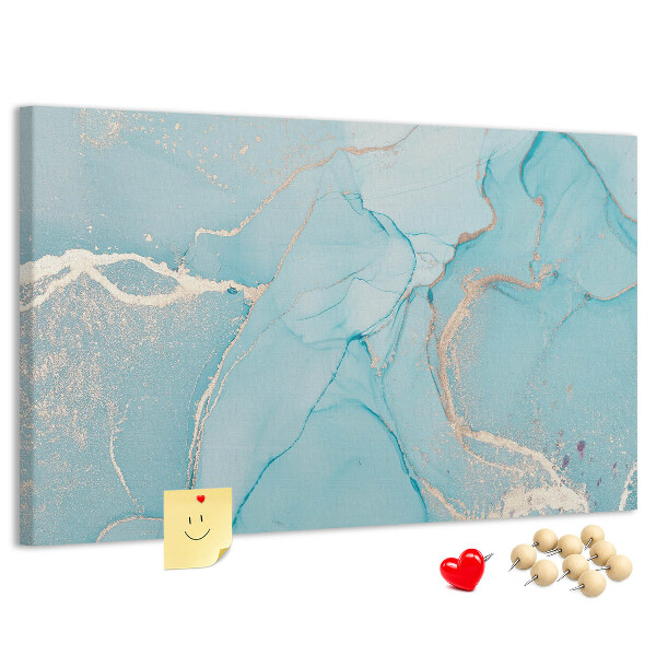 Tableau en liège Motifs de marbre bleu aux veinures délicates