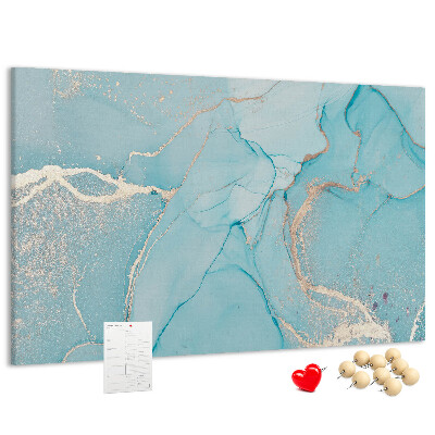 Tableau en liège Motifs de marbre bleu aux veinures délicates