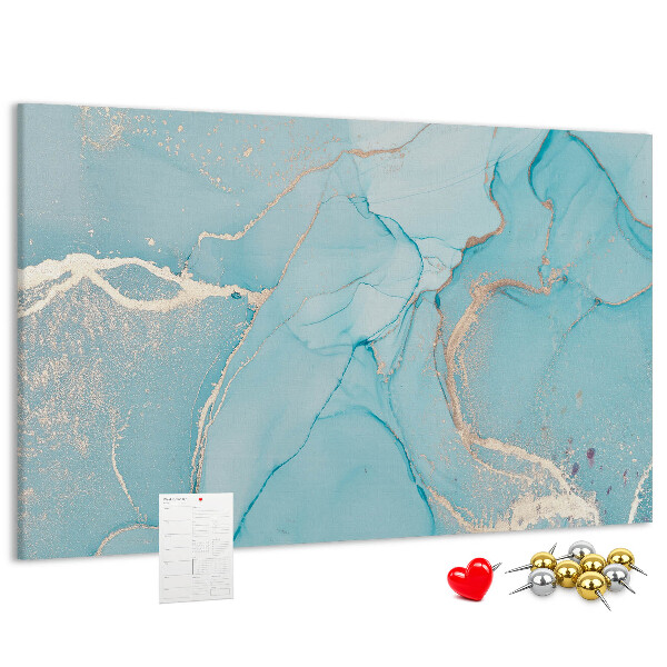 Tableau en liège Motifs de marbre bleu aux veinures délicates