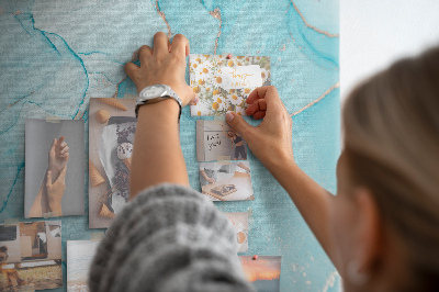 Tableau en liège Motifs de marbre bleu aux veinures délicates