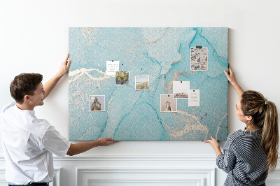Tableau en liège Motifs de marbre bleu aux veinures délicates