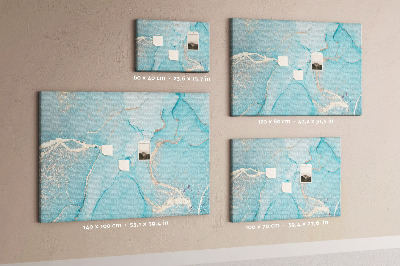 Tableau en liège Motifs de marbre bleu aux veinures délicates