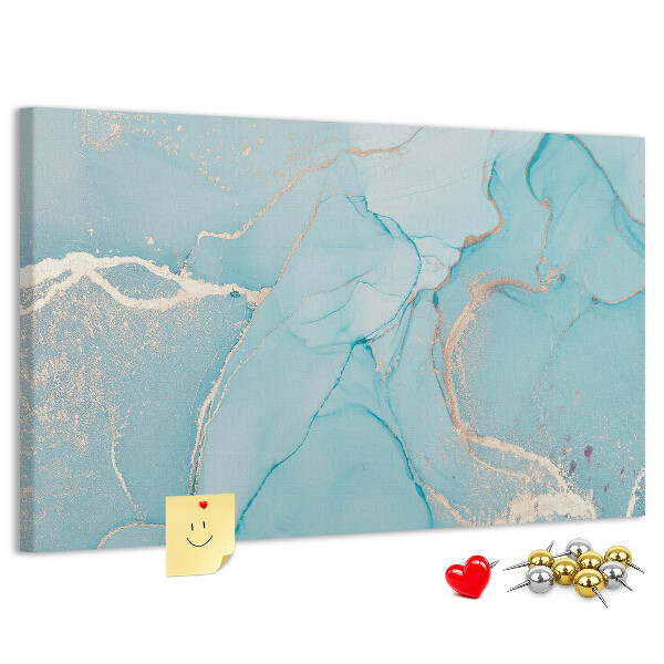 Tableau en liège Motifs de marbre bleu aux veinures délicates