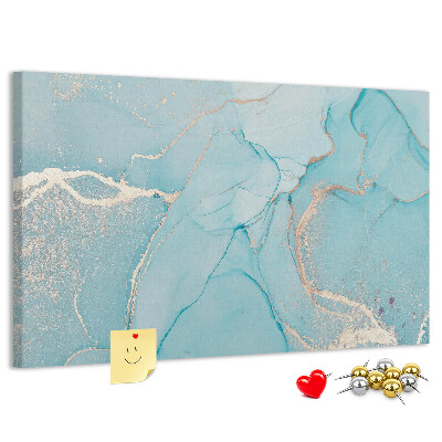 Tableau en liège Motifs de marbre bleu aux veinures délicates