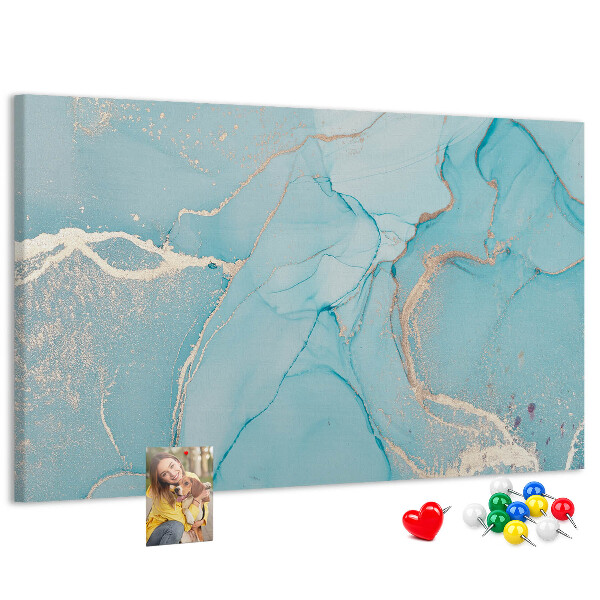 Tableau en liège Motifs de marbre bleu aux veinures délicates