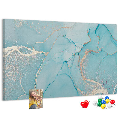 Tableau en liège Motifs de marbre bleu aux veinures délicates