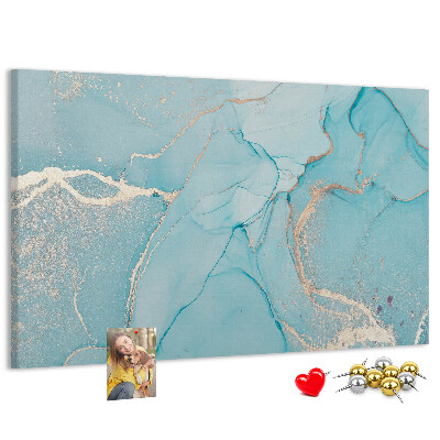 Tableau en liège Motifs de marbre bleu aux veinures délicates