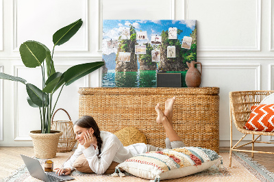 Tableau de liège Rochers pittoresques surplombant une eau turquoise