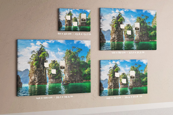 Tableau de liège Rochers pittoresques surplombant une eau turquoise