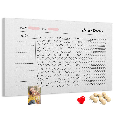 Tableau affichage liège Le suivi des habitudes simplifié