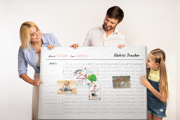 Tableau affichage liège Le suivi des habitudes simplifié