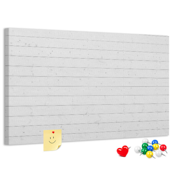 Tableau de liège Tableau en liège blanc de style bois