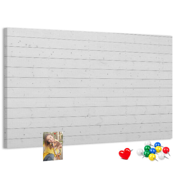 Tableau de liège Tableau en liège blanc de style bois