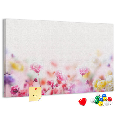 Tableau affichage liège Motif floral aux teintes pastel
