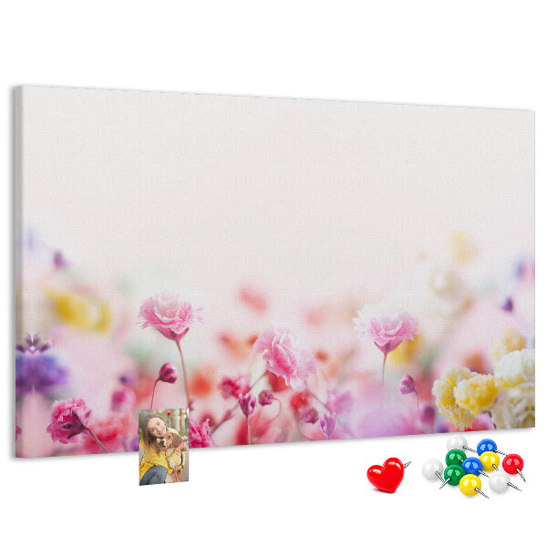Tableau affichage liège Motif floral aux teintes pastel