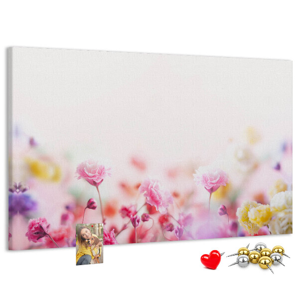 Tableau affichage liège Motif floral aux teintes pastel