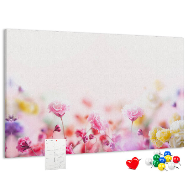 Tableau affichage liège Motif floral aux teintes pastel