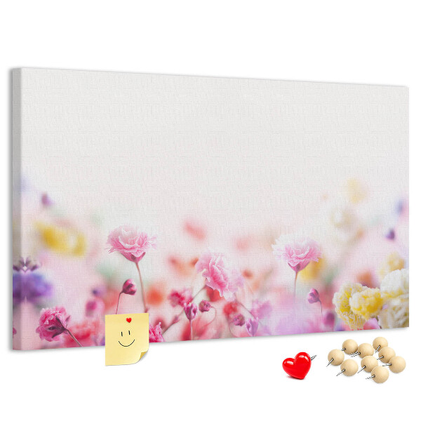 Tableau affichage liège Motif floral aux teintes pastel