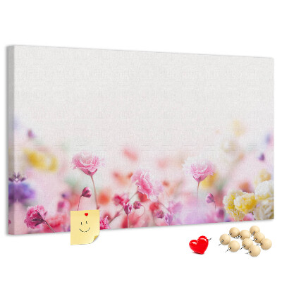 Tableau affichage liège Motif floral aux teintes pastel