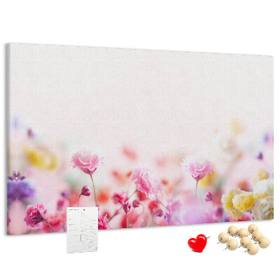 Tableau affichage liège Motif floral aux teintes pastel