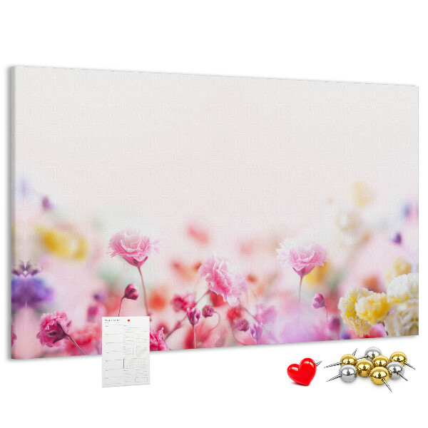 Tableau affichage liège Motif floral aux teintes pastel