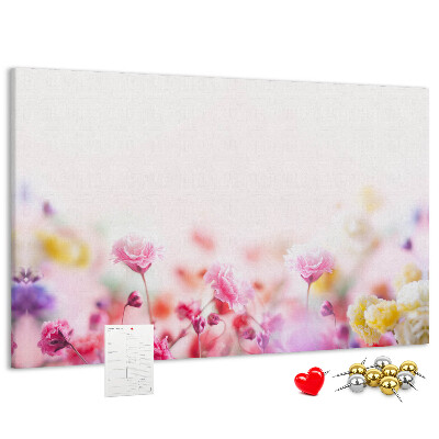 Tableau affichage liège Motif floral aux teintes pastel