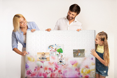 Tableau affichage liège Motif floral aux teintes pastel