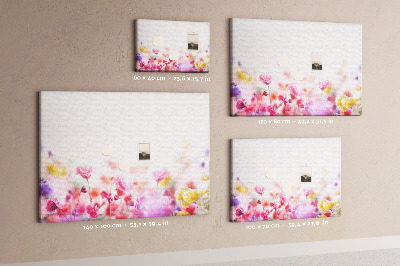 Tableau affichage liège Motif floral aux teintes pastel