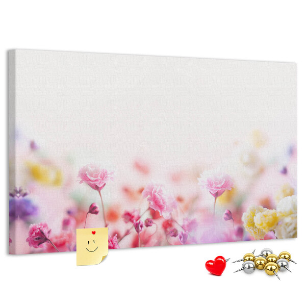 Tableau affichage liège Motif floral aux teintes pastel