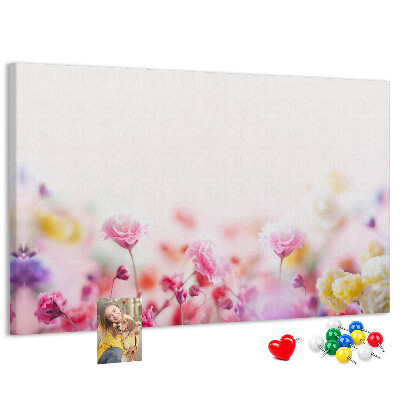 Tableau affichage liège Motif floral aux teintes pastel
