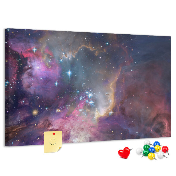 Tableau affichage liège Un paysage spatial avec des étoiles et des nébuleuses