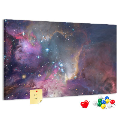 Tableau affichage liège Un paysage spatial avec des étoiles et des nébuleuses