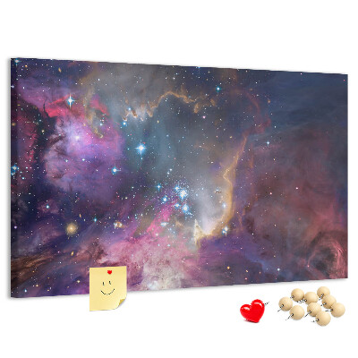 Tableau affichage liège Un paysage spatial avec des étoiles et des nébuleuses