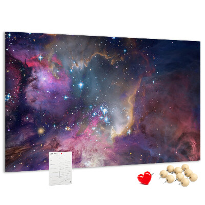 Tableau affichage liège Un paysage spatial avec des étoiles et des nébuleuses