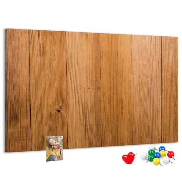 Tableau en liège planche en bois avec des épingles colorées