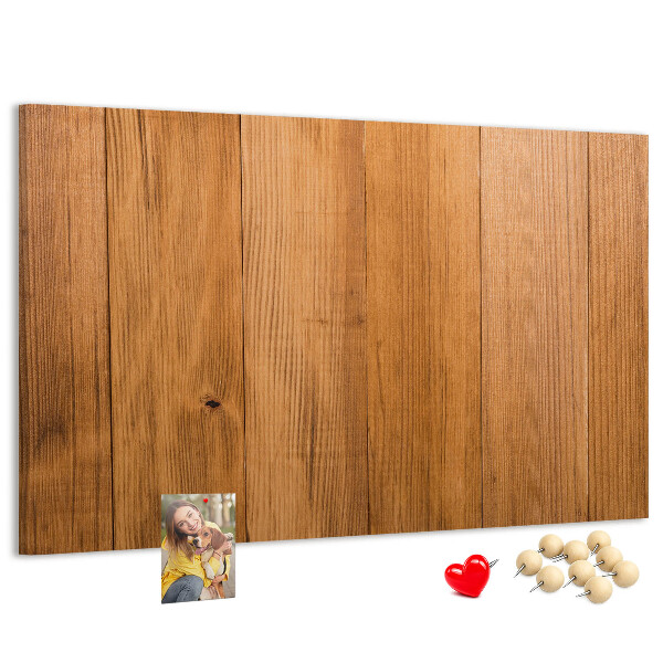 Tableau en liège planche en bois avec des épingles colorées