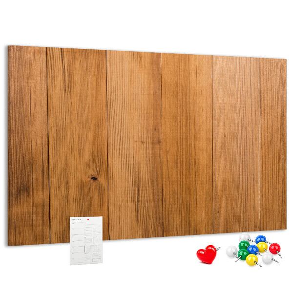 Tableau en liège planche en bois avec des épingles colorées