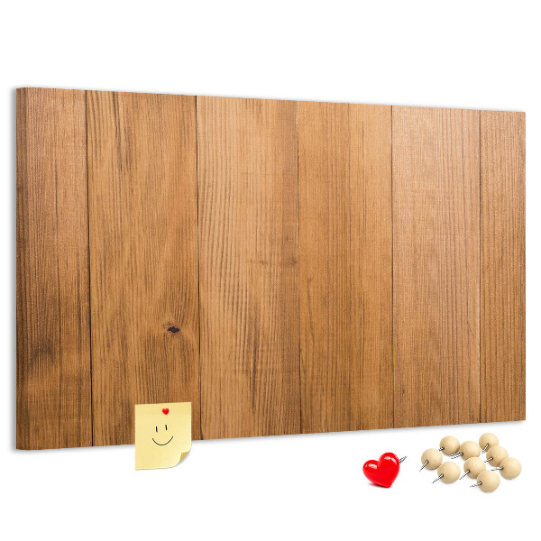 Tableau en liège planche en bois avec des épingles colorées