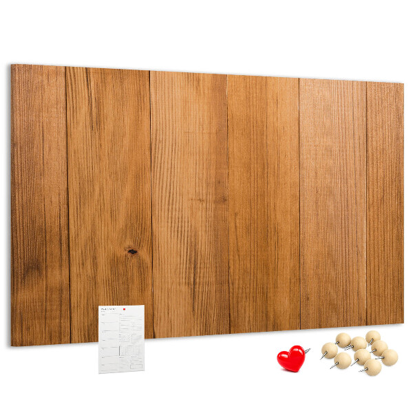 Tableau en liège planche en bois avec des épingles colorées