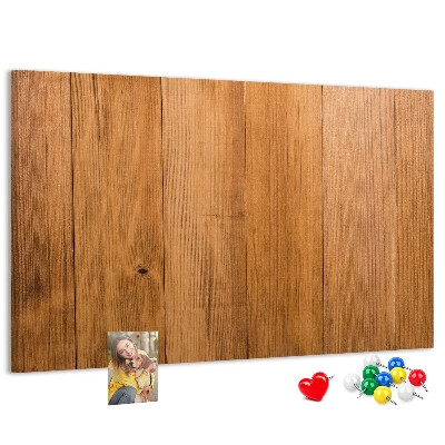 Tableau en liège planche en bois avec des épingles colorées