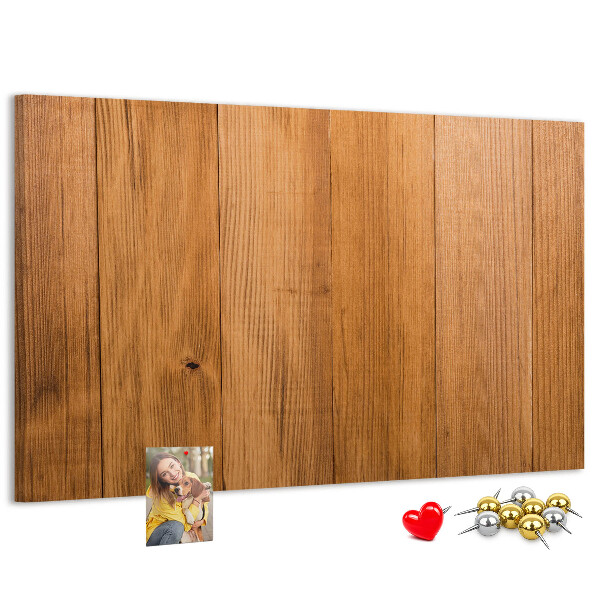Tableau en liège planche en bois avec des épingles colorées