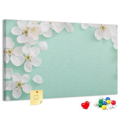 Tableau affichage liège Motifs floraux sur fond pastel