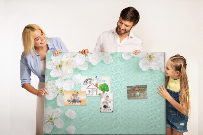 Tableau affichage liège Motifs floraux sur fond pastel
