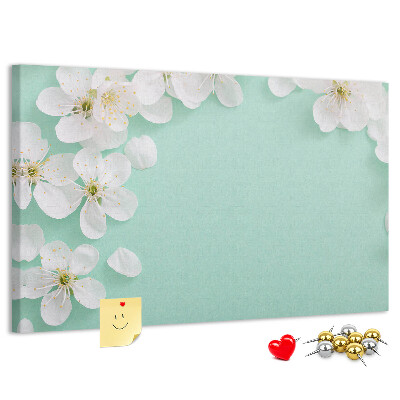 Tableau affichage liège Motifs floraux sur fond pastel