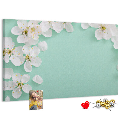Tableau affichage liège Motifs floraux sur fond pastel
