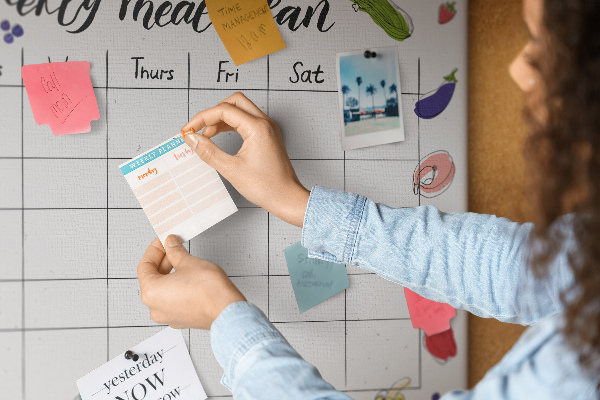 Tableau affichage liège Menu pour toute la semaine