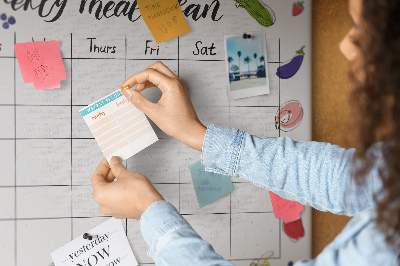 Tableau affichage liège Menu pour toute la semaine