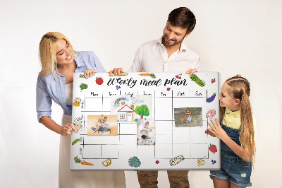 Tableau affichage liège Menu pour toute la semaine