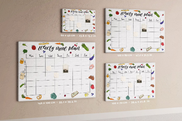 Tableau affichage liège Menu pour toute la semaine